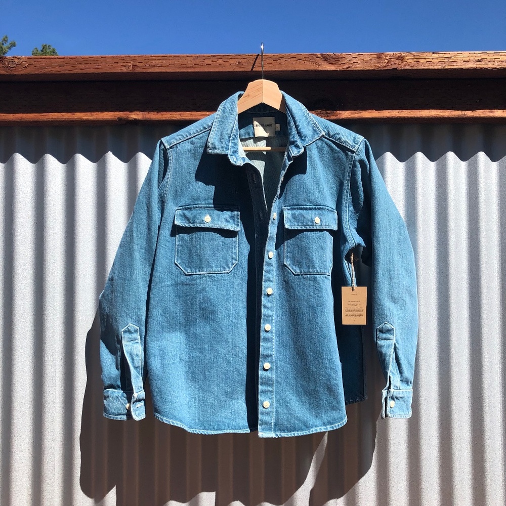 Rudy Jude pale indigo denim chamois shirt